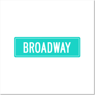 Broadway teal Posters and Art